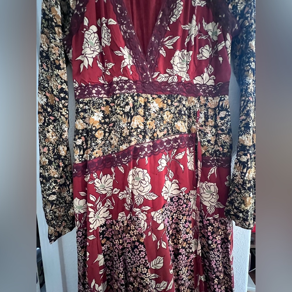 FREE PEOPLE TILDA WRAP DRESS NWOT LARGE - Picture 6 of 11